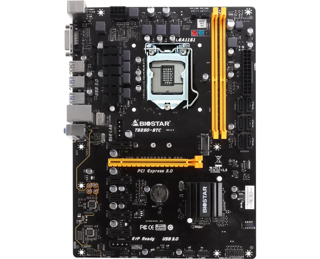 Материнская плата LGA1151 Biostar TB250-BTC ATX
