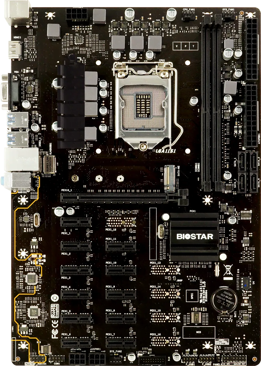 Материнская плата Biostar TB360-BTC PRO 2.0, DDR4, LGA 1700, ATX