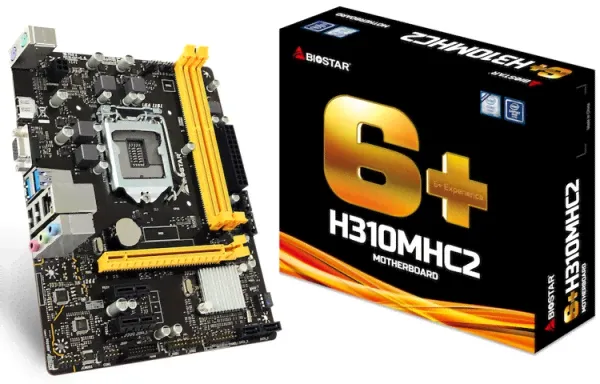 Материнская плата BIOSTAR H310MHC2, Socket 1151, Intel H310, 2xDDR4-2666, DSUB+HDMI, 1xPCI-Ex16,