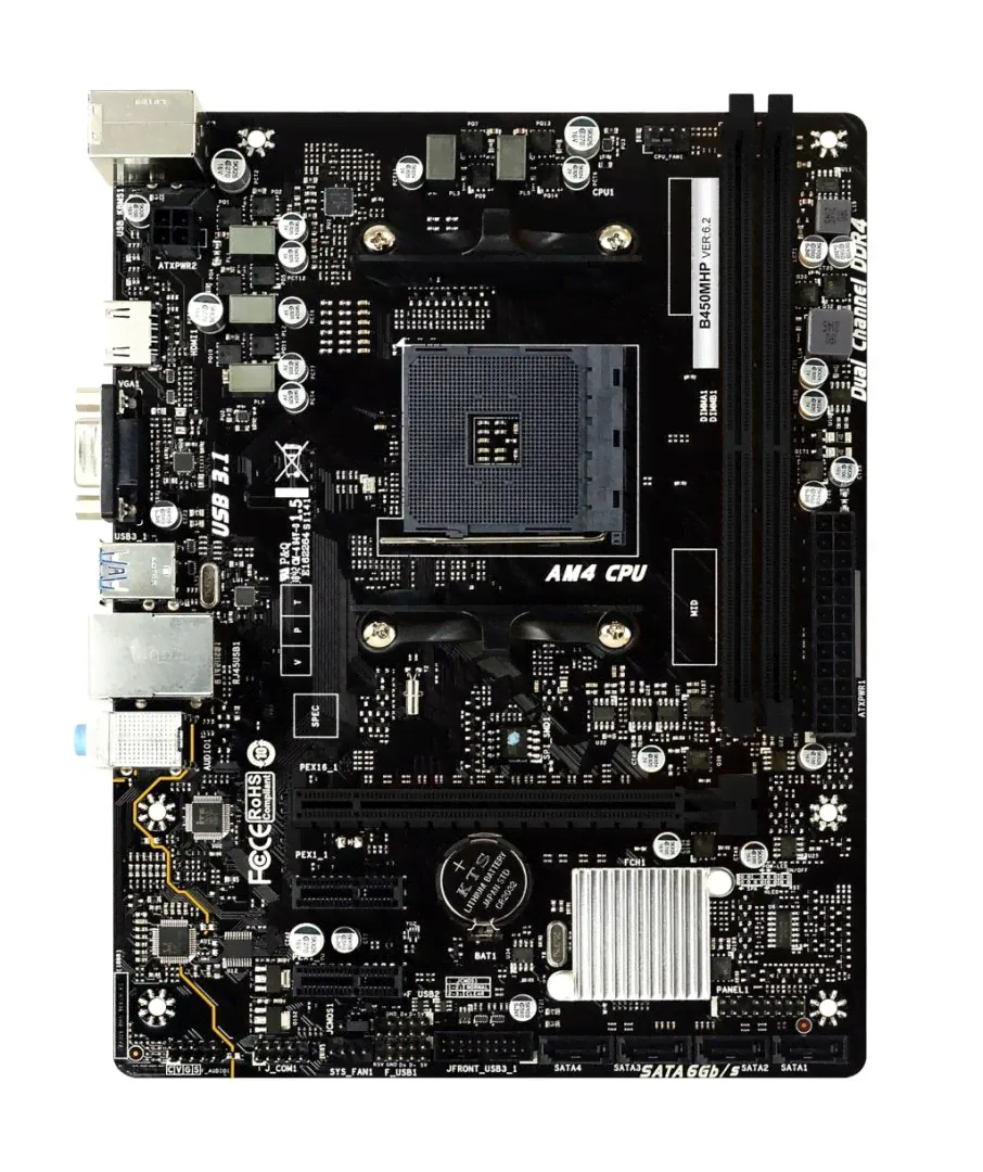 Материнская плата BIOSTAR B450MHP VER:6.3 (AM4)-0