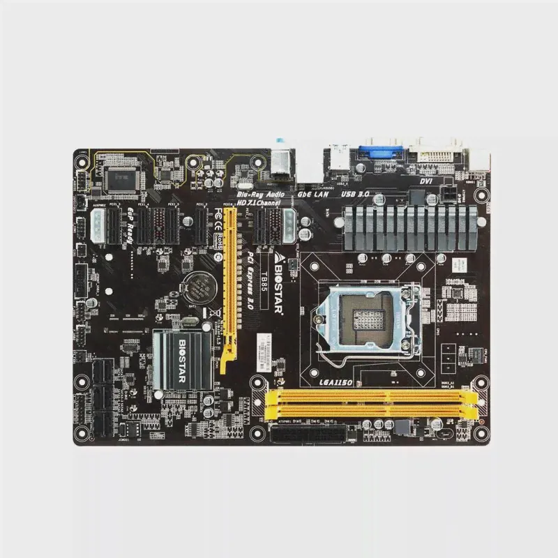 🛍 Материнская плата 6PCIE для ПК BIOSTAR TB85 B85 LGA 1150 i7 i5 i3 DDR3 (альтернатива H81 H61 TB250 PRO BTC)