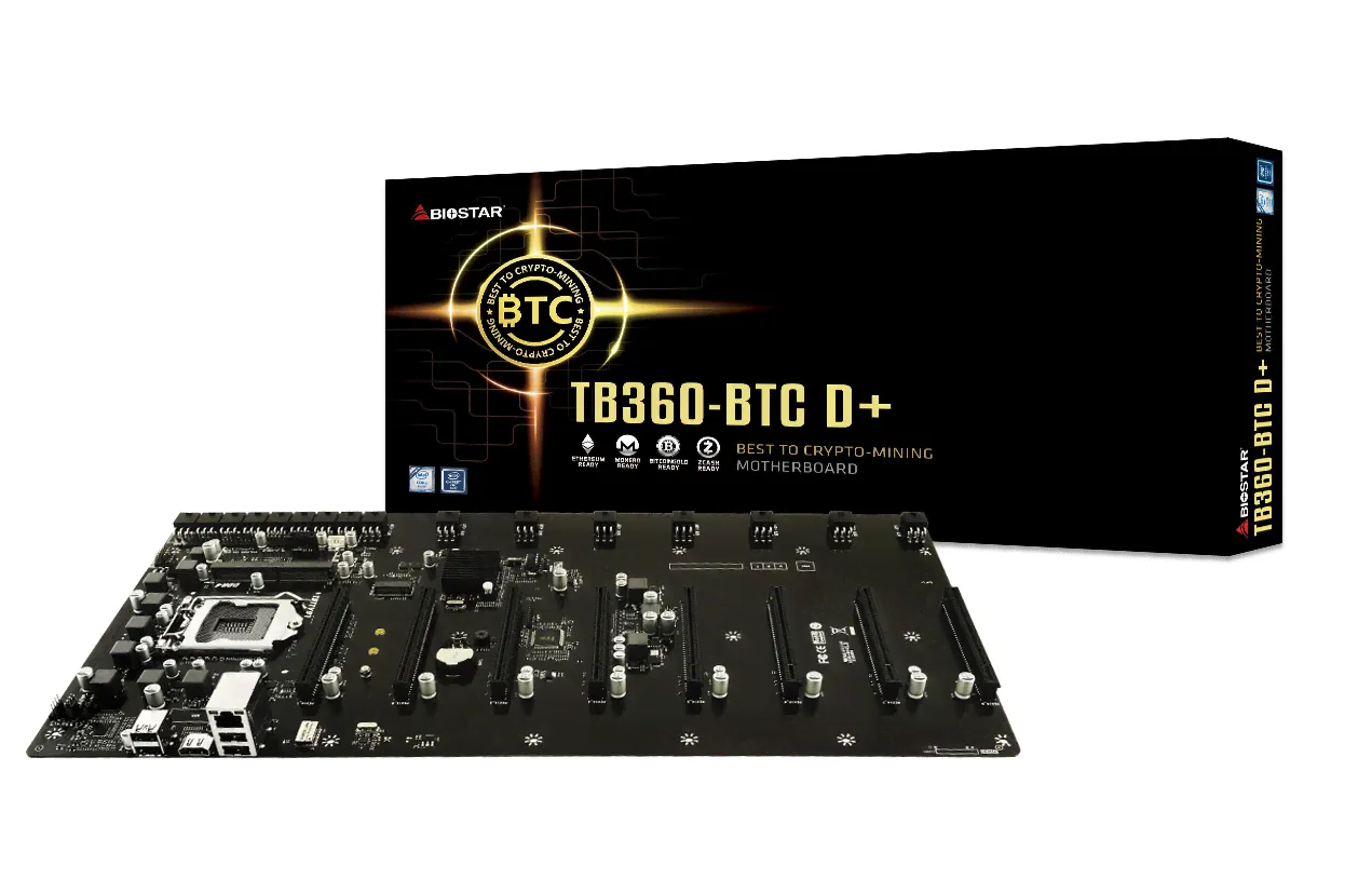 Biostar TB360-BTC D+ LGA1151 SODIMM DDR4 8 GPU Support GPU Mining Motherboard-0