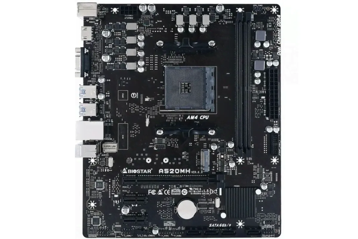 Материнская плата Biostar A520MH RTLAMD A520,mATX (uATX),Socket AM4