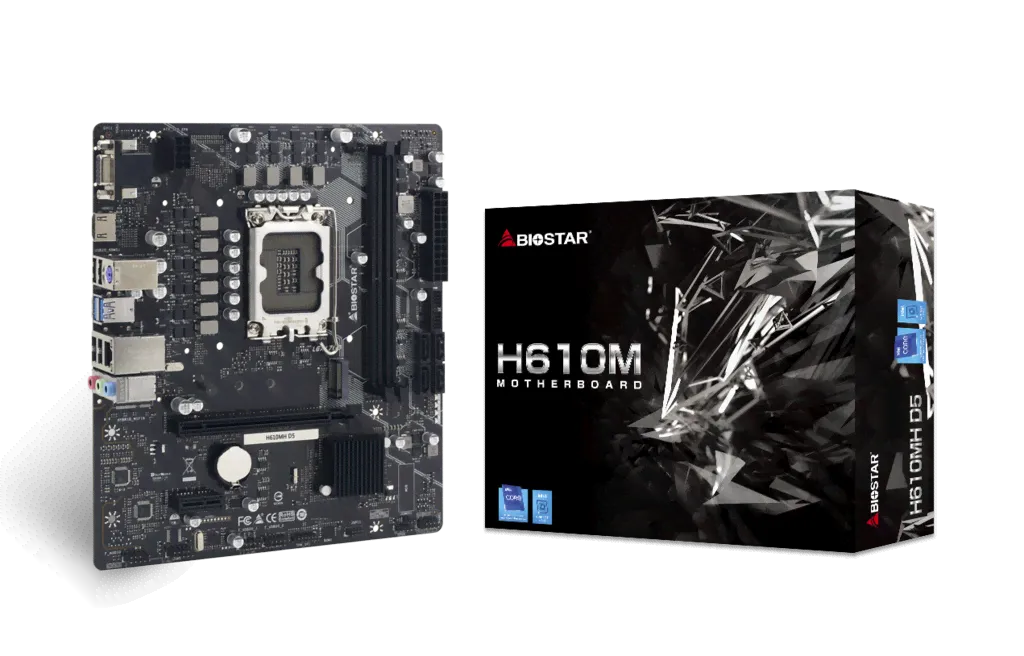 Материнская плата Biostar H610MH D5, Socket1700, Intel H610, mATX
