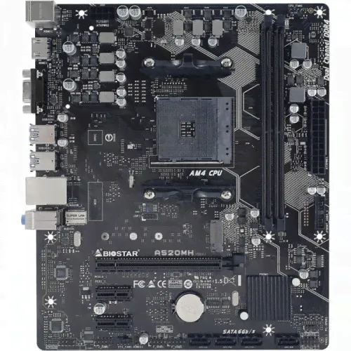 A520MH Материнская плата BIOSTAR Socket AM4, AMD A520, 2xDDR4-2933-0