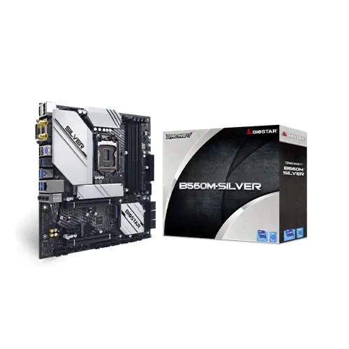 BioStar B560M-SILVER 10th & 11th Gen Micro ATX Intel Motherboard-0