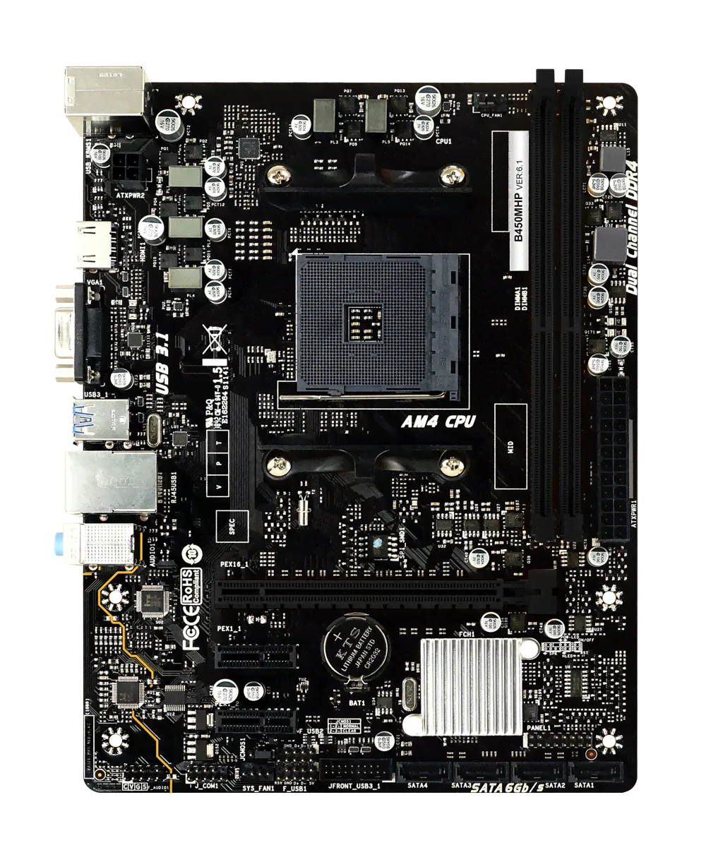 Материнская плата Biostar B450MHP, SocketAM4, AMD B450, mATX-0