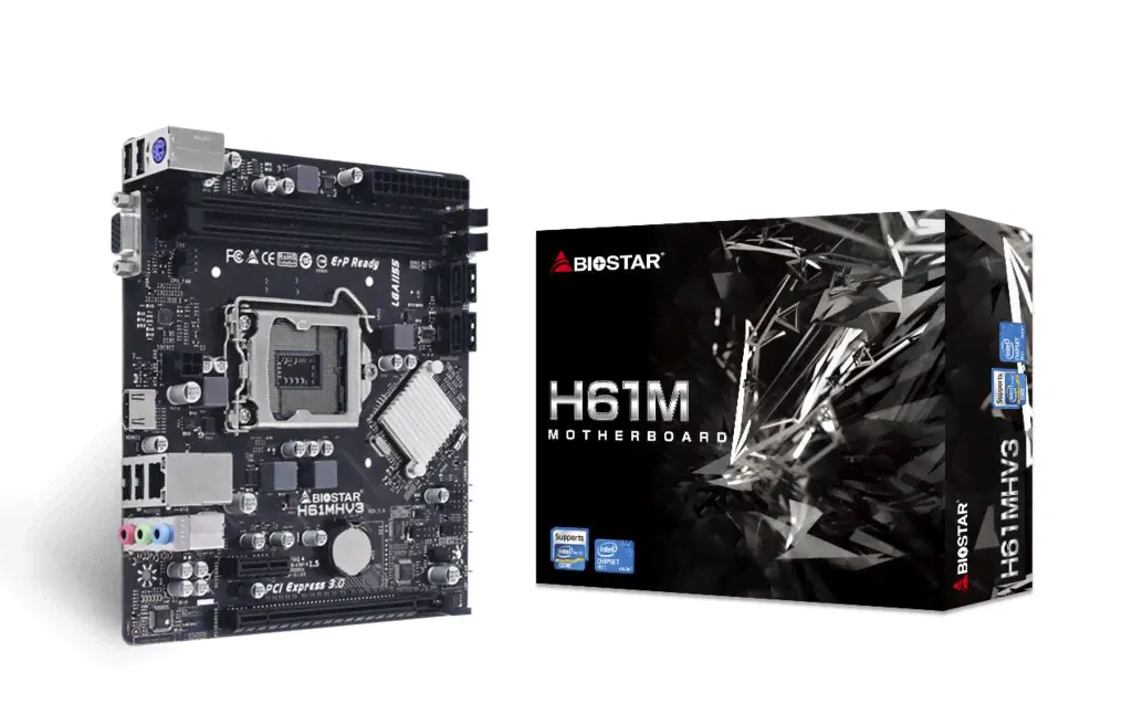 Материнская плата Biostar H61MHV3, Socket1155, iH61, mATX