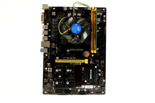 Full Kit MB/CPU/RAM - BIOSTAR TB250-BTC Pro 12 GPU Slot Mining Motherboard |...