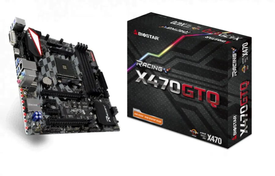 Biostar Материнская плата AM4 Biostar X470GTQ mATX, 4xDDR4, HDMI, DVI, M2, USB2.0*2, USB3.1*8